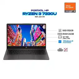 Falabella PORTATIL G10 RYZEN 3 7330U 14" HD - RAM 24GB - SSD 512GB + MOUSE + FUNDA oferta