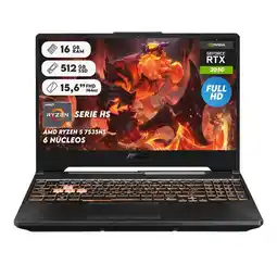 Falabella Portátil Gamer Tuf R5 7535Hs Ram 16Gb Ssd 512Gb Rtx 2050 15.6 Computador Portátil oferta