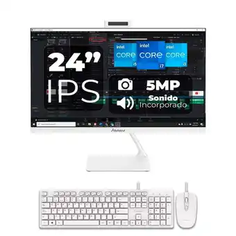 Falabella Computador All in One JANUS 24" Intel Core i5 12400 – 16GB RAM SSD 512GB Blanco oferta