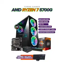Falabella TORRE GAMER RYZEN 7 5700G/ 64GB RAM /1TB SSD/ A520M/CHASIS 4FAN oferta