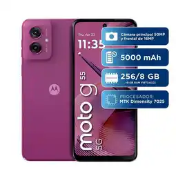 Falabella Celular Moto G55 5G 256Gb 8Ram Rosa oferta