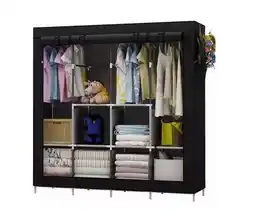 Falabella Closet Armario Ropero 4 Espacios Organizador De Ropa negro oferta