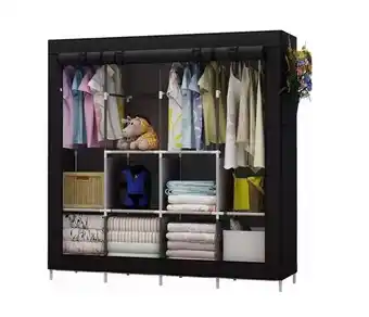 Falabella Closet Armario Ropero 4 Espacios Organizador De Ropa negro oferta