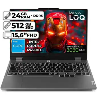 Falabella Portátil Gamer LOQ Intel Core i5-12450HX RTX 3050 24GB RAM 512GB SSD 15.6” FHD oferta