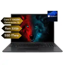 Falabella Portátil X1605VA - Core i7 13620H Gen 13 - Ram 32GB - SSD 1Tera - 16 - WINDOWS 11 oferta