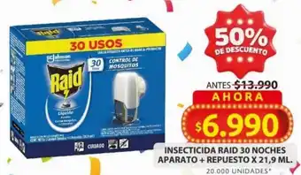 Ara Raid insecticida 30 noches aparato + repuesto oferta