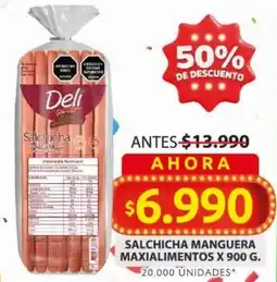 Ara Deli salchicha manguera maxialimentos oferta