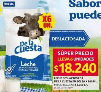 Ara De la cuesta leche deslactosada en bolsa oferta