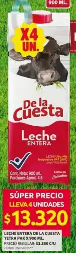 Ara De la cuesta leche enter oferta