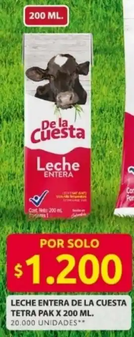 Ara De la cuesta leche entera tetra pak oferta