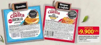 Ara Queso mozzarella tajado o bloque o quesillo tajado oferta