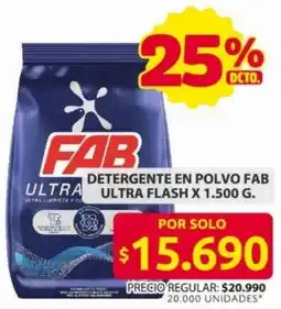 Ara Fab ultra flash detergente en polvo oferta