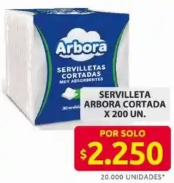 Ara Arbora servilletas cortada oferta