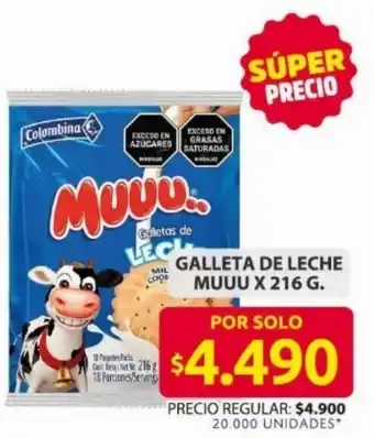 Ara Muuu galleta de leche cook oferta
