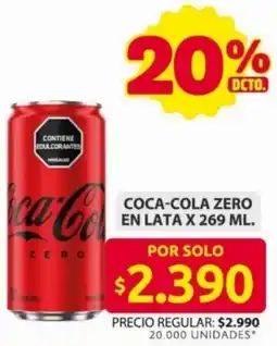 Ara Coca-cola zero en lata oferta