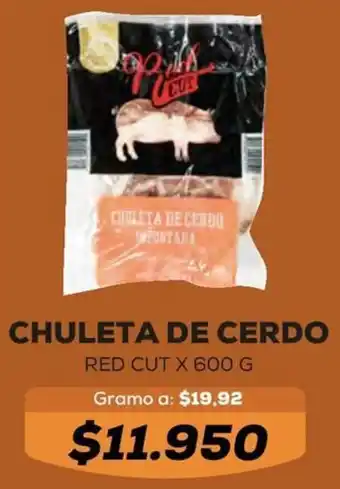 Tiendas D1 Chuleta de cerdo red cut oferta