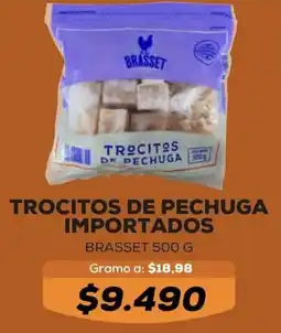 Tiendas D1 Trocitos de pechuga brasset oferta
