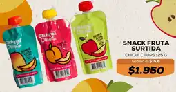 Tiendas D1 Snack fruta surtida chiqui chups oferta