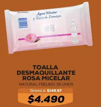 Tiendas D1 Toalla desmaquillante rosa micelar oferta