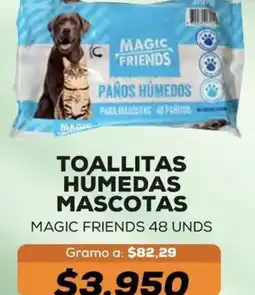 Tiendas D1 Magic friends toallitas humedas mascotas oferta