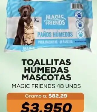 Tiendas D1 Magic friends toallitas humedas mascotas oferta
