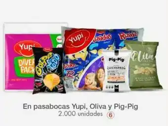Metro En pasabocas yupi, oliva y pig pig oferta