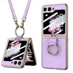 Falabella Funda GKK Electro Plateado Lujo Con correa para Samsung Z Flip 6 Lila oferta