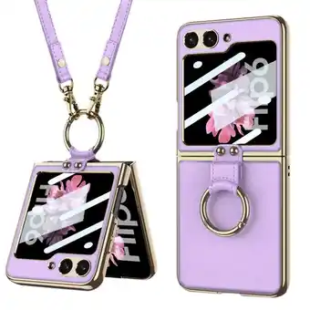 Falabella Funda GKK Electro Plateado Lujo Con correa para Samsung Z Flip 6 Lila oferta