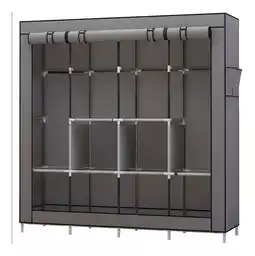 Falabella Closet Armario Ropero 4 Espacios Organizador De Ropa gris oferta