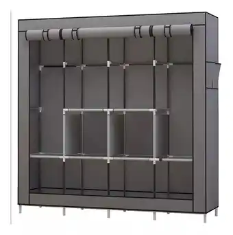 Falabella Closet Armario Ropero 4 Espacios Organizador De Ropa gris oferta