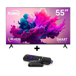 Alkomprar TV KALLEY 55 Pulgadas 139 cm 55SB300 4K UHD Smart TV Linux + Roku Express oferta