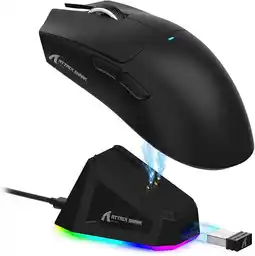 Falabella Mouse Gamer Attack x11 RGB con puesto de carga 22.000 DPI Negro oferta