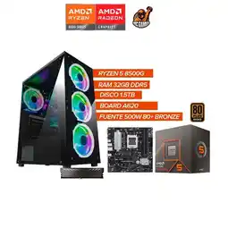 Falabella PC Gamer Ryzen 5 8500G+RAM 32GB DDR5+SSD 1.5TB+Board A620+Fuente 500W BRZ+RGB oferta