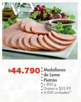 Metro Medallones de lomo pietran 800g oferta