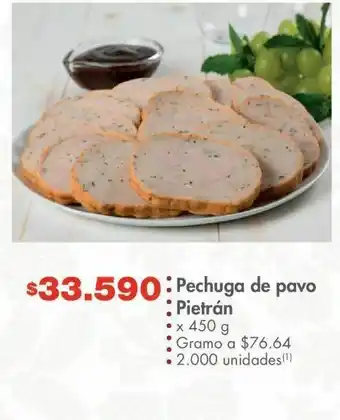 Metro Pechuga de pavo pietran 450g oferta