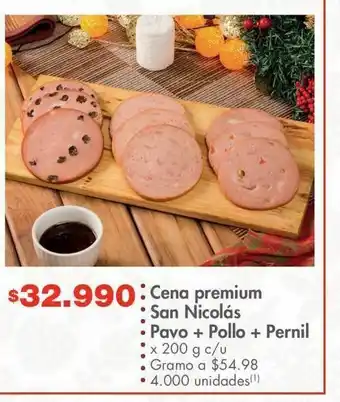 Metro Cena premium san nicolás pavo+pollo+pernil 200g c/u oferta