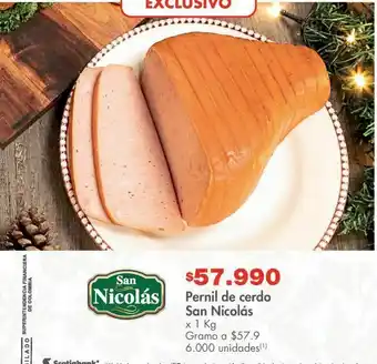 Pernil de cerdo san nicolás kg