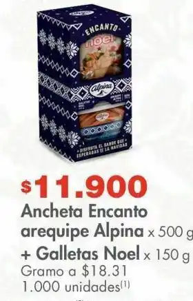 Metro Ancheta encanto arequipe alpina + galletas noel oferta