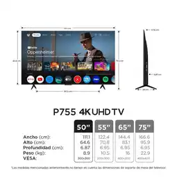 Falabella TV 50 Pulgadas 127 cm 50P755 4K-UHD Smart TV Google oferta