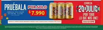 Ara Cerveza Tipo Lager de 330 ml x 6 UN oferta