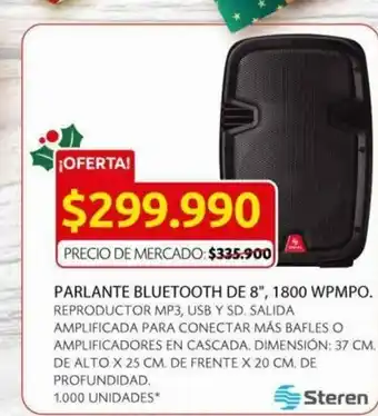 Ara Parlante Bluetooth de 8", 1800 WPMPO oferta