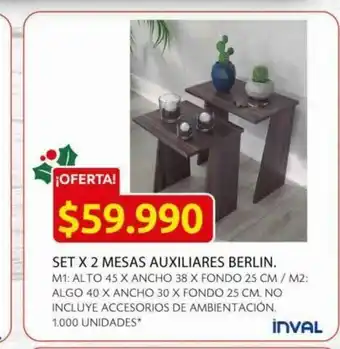 Ara Set X 2 Mesas Auxiliares Berlin oferta