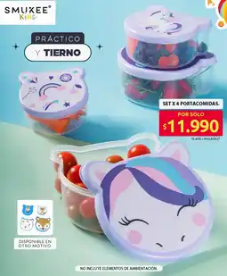 Ara Smukee kids set x 4 portacomidas oferta