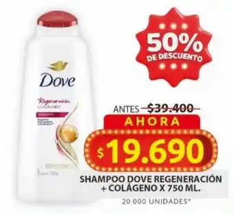 Ara Dove shampoo regeneración + colágeno oferta