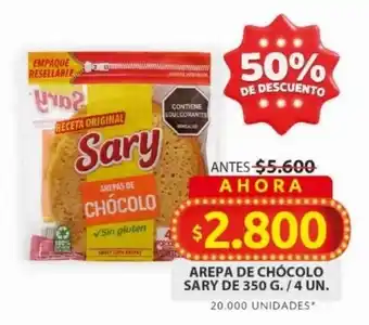 Ara Sary arepa de chócolo oferta