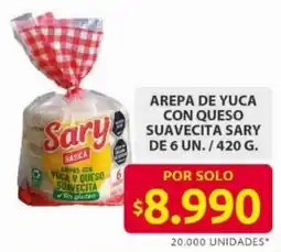 Ara Arepa de yuca con queso suavecita sary oferta