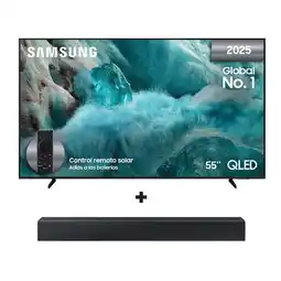 Falabella Combo Televisor + Barra | 55 pulgadas QLED 4K F-QN55Q7FAAKXZ | Barra de sonido HWC400 oferta