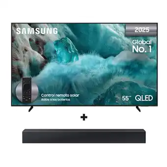 Falabella Combo Televisor + Barra | 55 pulgadas QLED 4K F-QN55Q7FAAKXZ | Barra de sonido HWC400 oferta