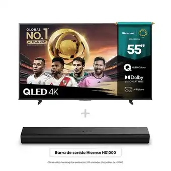Falabella Combos 4K Ultra HD Smart TVTelevisor 55 Pulgadas QLED 4K + Barra de Sonido HS1000| 55Q6QV oferta