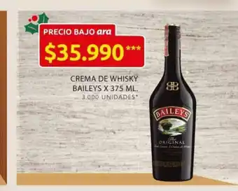 Ara Crema de Whisky Baileys x 375 ML oferta